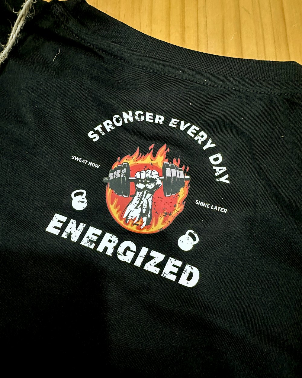 肌進份子健身房團體服成品:STRONGER EVERY DAY 背面印刷