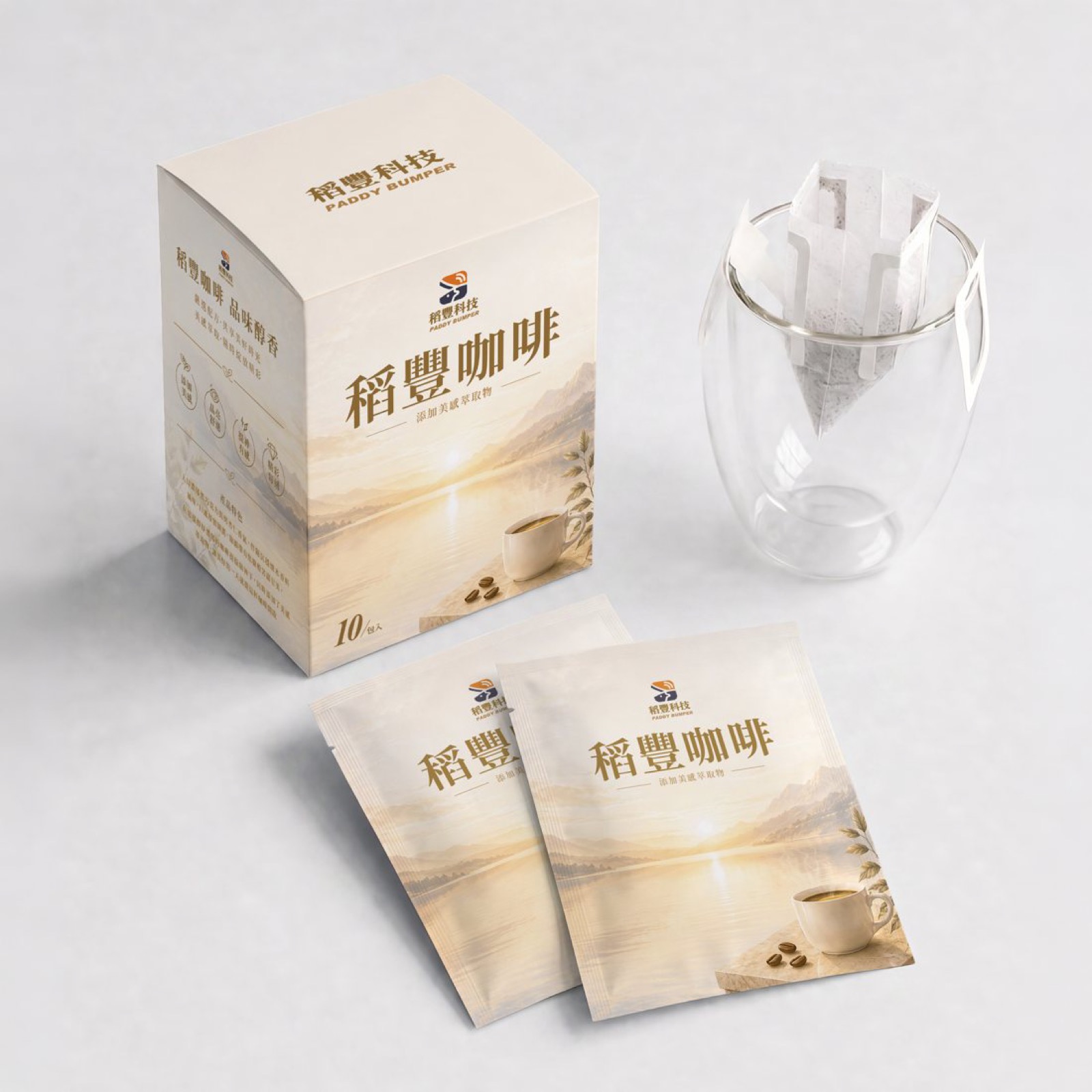 濾掛咖啡紙盒 10 入 成品與濾掛包